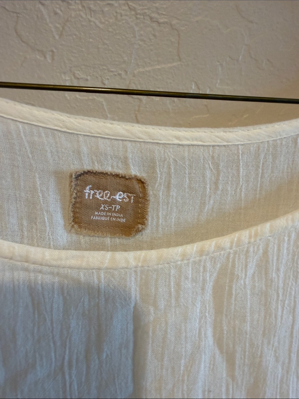 NWT Free People Cream Tiered Mini Dress - Picture 2 of 4